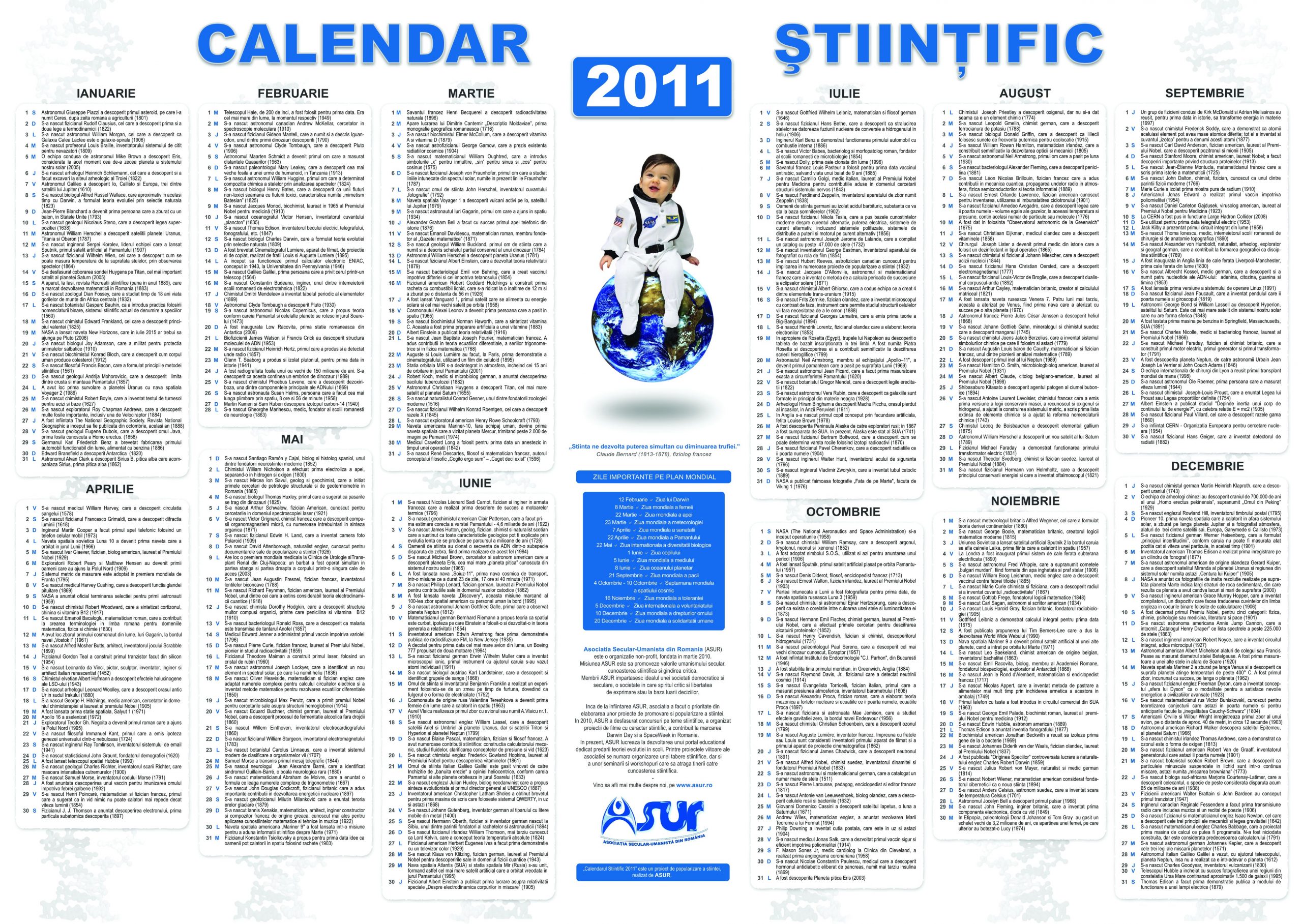 calendar stiintific 2011 prima editie